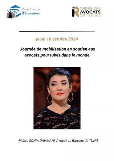 Journée de mobilisation en soutien aux avocats poursuivis dans le monde