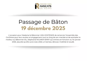 Cérémonie de Passage de Bâton